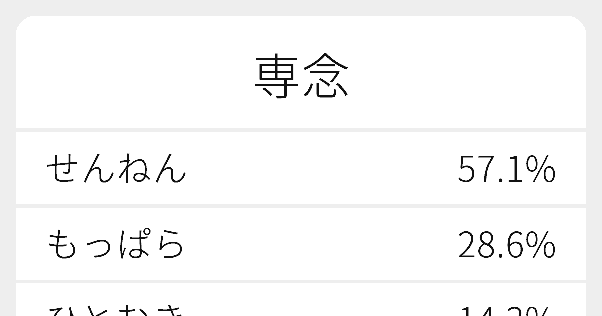 専念