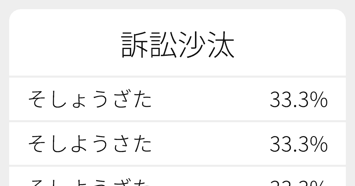訴訟沙汰 のいろいろな読み方と例文 ふりがな文庫