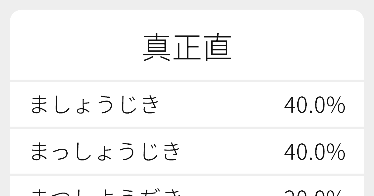 真正直